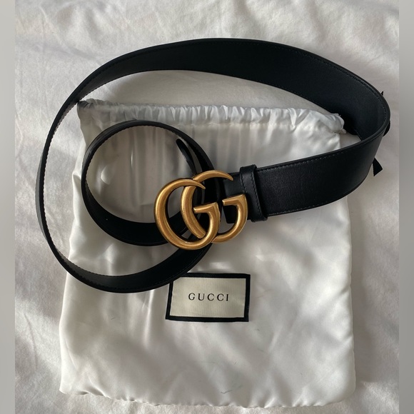 GUCCI MARMOT Black/Gold BELT brand New with original bag. 100% authentic - Picture 2 of 3